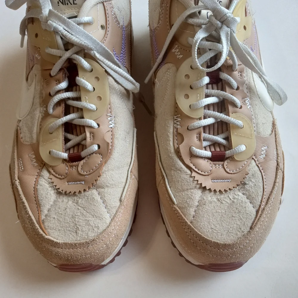 SOLDNike Air Max 90 Futura Serena Williams Sanddrift White Hemp Sneakers - Picture 6 of 11